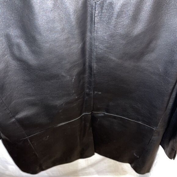 Circle S Men’s Leather Jacket Size 46L Large Black Leather Going Out Party - Picture 12 of 12